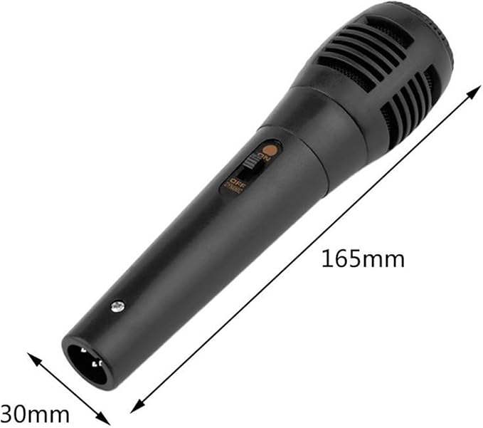 Microphone Wired Microphone Portable Professional Karaoke Sing Microphone Recording Live for Mobile Phone Computer Recording Noise Isolation Microphone Cordless microphonBlack