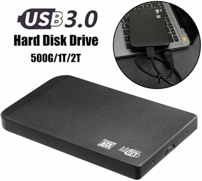 2.5 Inches External Hard Drive Disk USB 3.0 Portable PC Laptop PS4 PS3|Cables Adapters &amp Sockets - (Color Name: A 2T)