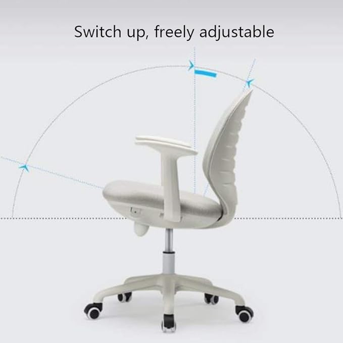 Office Chair Gaming Chair Computer Chair ChairsOffice-Chair Home Leisure Adjustable Swivel Gaming Desk-Chair Ergonomic Task Computer-Chair with Armrests(Color : Gray Size : 85 * 49 * 48cm)