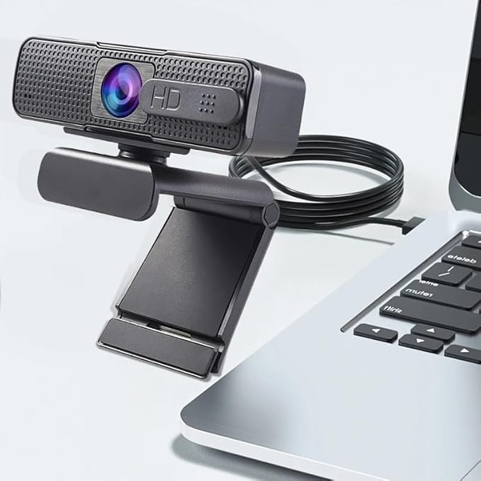 Webcam 1080p Cover Web Camera with Microphone for Computer Video Calling