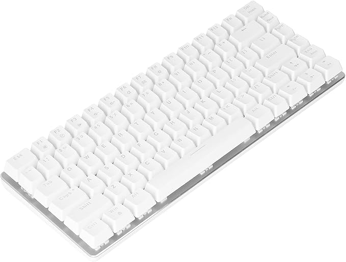 Wired Hanical Keyboard 82 Keys Gaming Office Accessory with Backlight Ions - Silver e (#1)