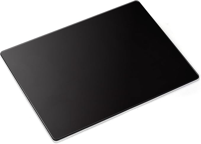 Docooler Photovoltaic Glass Gaming Mouse Pad with Non-Slip Tempered Glass Professional Mouse Mat for Desk Special Glass Surface＆Sides All Around for Computers Gamer Office&ampHome3 Sizes (All Blac