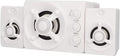Wired Subwoofer Speakers Plug Play 2.1 USB Powered Stereo Multimedia Speaker with RGB LED Light for PC Laptop 3 Volume Control Knobs (New Version of White)