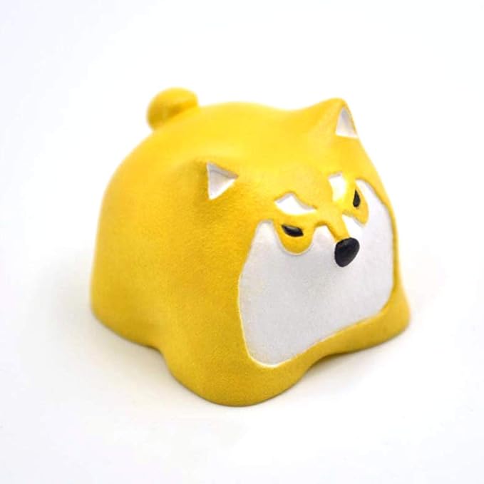 Husky Samoyed Alaska Design Colorful Resin Keycaps for Cherry Mx Switch Mechanical Gaming Keyboard Yellow White Brown Grey Color (Keycaps6)