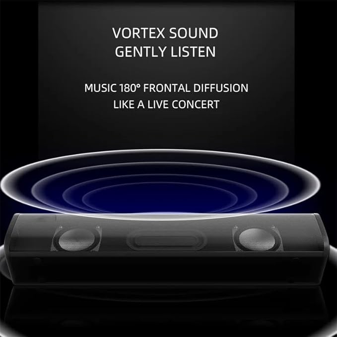 Desktop Wired Speaker Heavy Bass Powered Stereo Soundbar Audio Jack Subwoofer for Home Office Computer