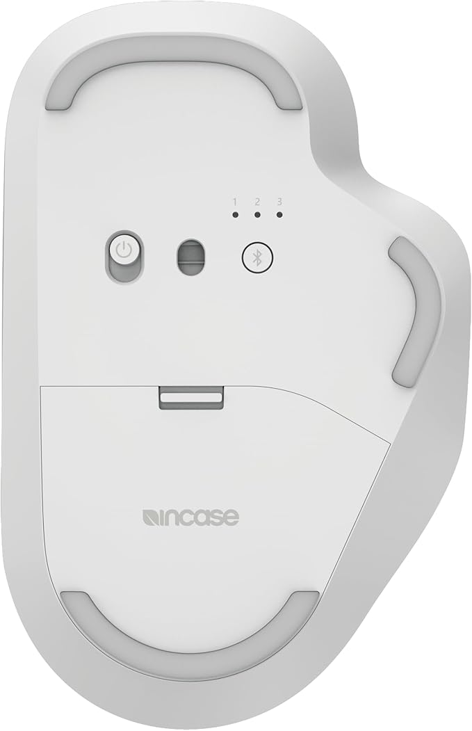 Incase Bluetooth Ergonomic Mouse – Designed by Microsoft – Two Thumb Buttons Easy to Grip Thumb Rest Precision Tracking Connects 3 Devices 15 Month Battery Life PCs/Laptops (Glacier)