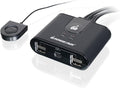 IOGEAR USB 2.0 4x4 Peripheral Switching Hub - 4 PC Share To 4 USB Devices - Up To 480Mbps - Mobile Devices Charging - Mouse/Keyboard - Printer - Scanner - EX HD &amp More-LED Indicators w/Remote - GU