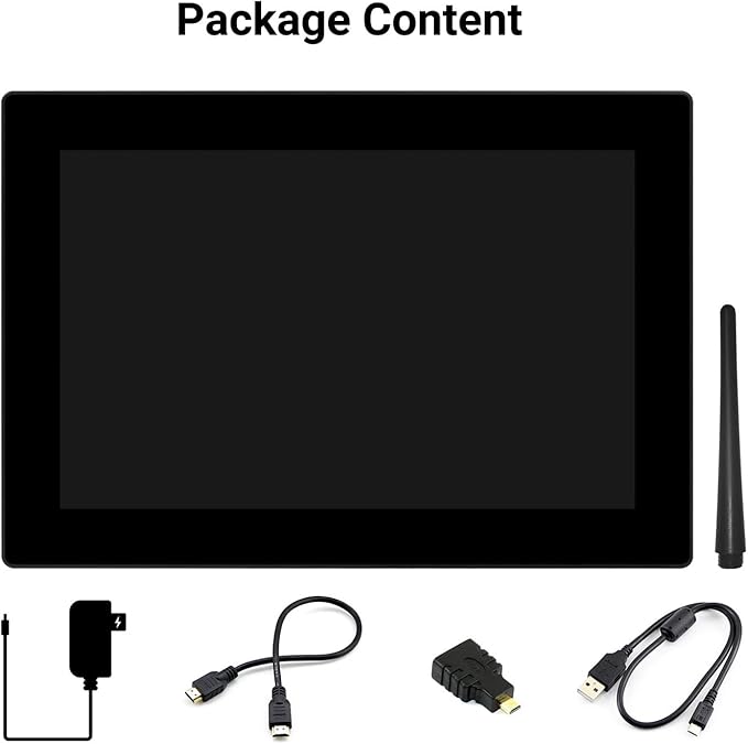waveshare 10.1inch HD Capacitive Touch Screen LCD Compatible with Raspberry Pi 4B/3B+/3A+/2B/B+/A+/Zero/Zero W/WH/Zero 2W CM3+/4 1920×1200 Resolution HDMI IPS Supports Windows/Jetson Nano