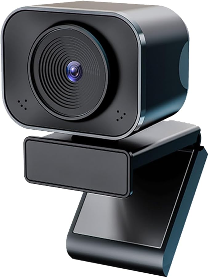 GIZNXBA Webcam with Auto Light Correction Noise-Canceling Microphone Autofocus Seamless Plug-and-Play Setup Wide-Angle Lens for Streaming Video Calls Gaming Works(2K)