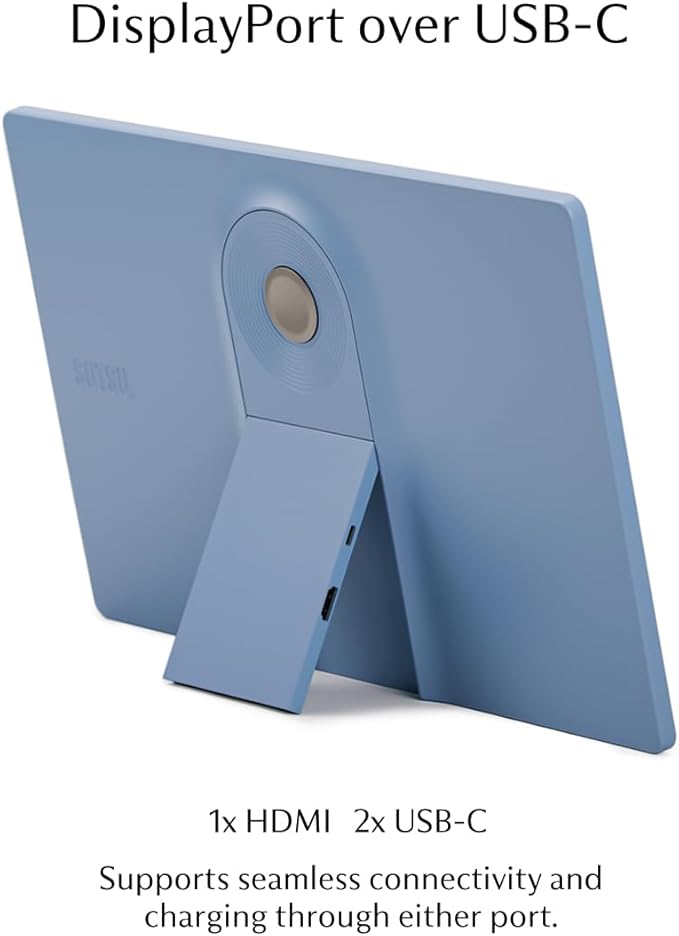 SOTSU SleekView 15.6 Portable Monitor | FHD 1920x1080 | 300 Nits | 100% sRGB | 60Hz | 6W | HDMI | USB-C | Lightweight | Gaming | Laptop | Smartphone | Travel | Sleek &amp Stylish Design