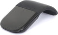 Bluetooth Arc Touch Mouse Portable Mini Folding Travel Mouse whitout USB Dongle Foldable Mice for Laptop Tablet - Black