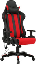 YYDS Chair Artificial Leather Gaming Chair Executive Ergonomic Swivel Chair with Headrest and Lumbar Pillow Fashion Esports Chair Ergonomically (Color : Red)