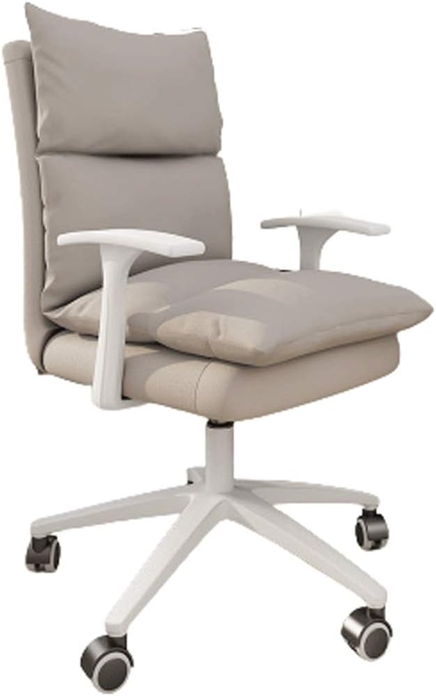 YYDS Chair Cute Girls Gaming Chair Computer Office Chair with Nylon Feet Ergonomic Racing Chair Desk Chair for Home and Office Ergonomically (Size : Light Gray)