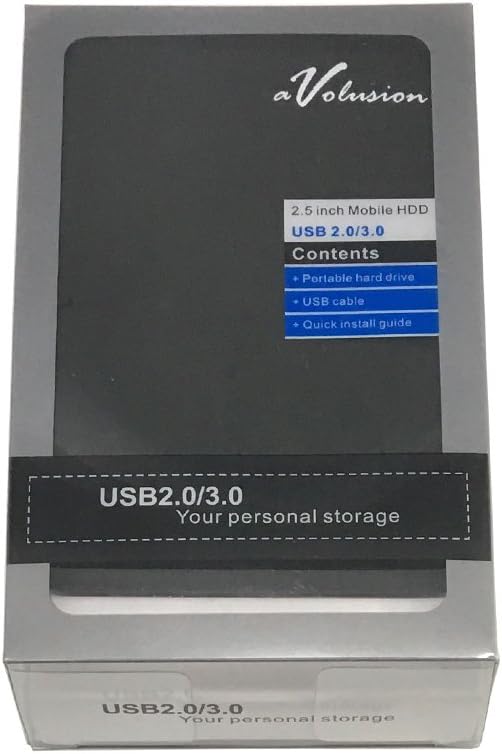 Avolusion Portable Slim USB 3.0 External Hard Drive (NTFS Pre-Formatted for Windows OS Laptop Desktop Tablet) - 2 Year Warranty (1TB)
