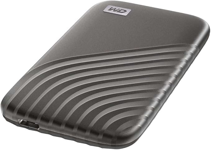 Western Digital 500GB My Passport SSD Portable External Solid State Drive Gray Sturdy and Blazing Fast Password Protection with Hardware Encryption - WDBAGF5000AGY-WESN