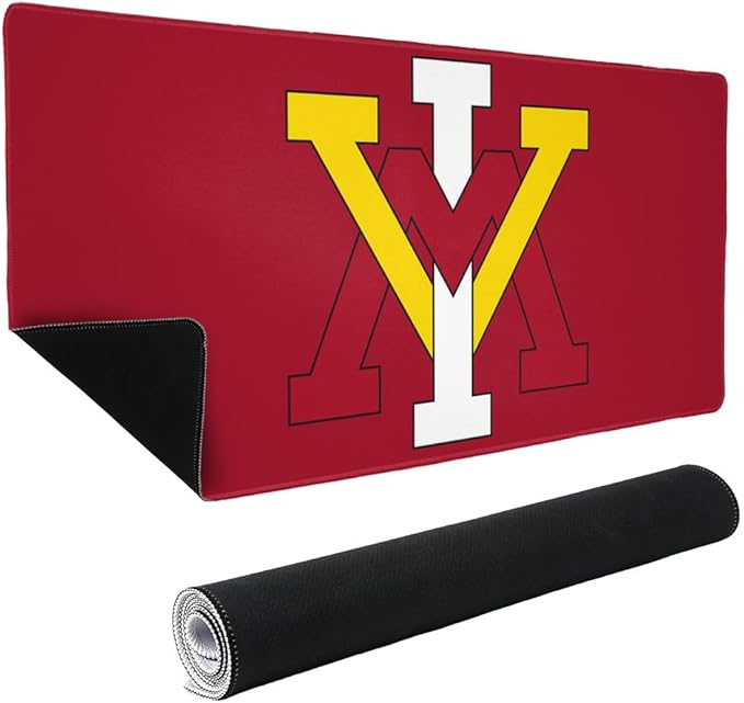 Virginia Military Institute Primary Logo Large Gaming Mouse Pad Desk Mat with Stitched Edges Non-Slip Base for Gamer Home and Office 31.5 x 15.7