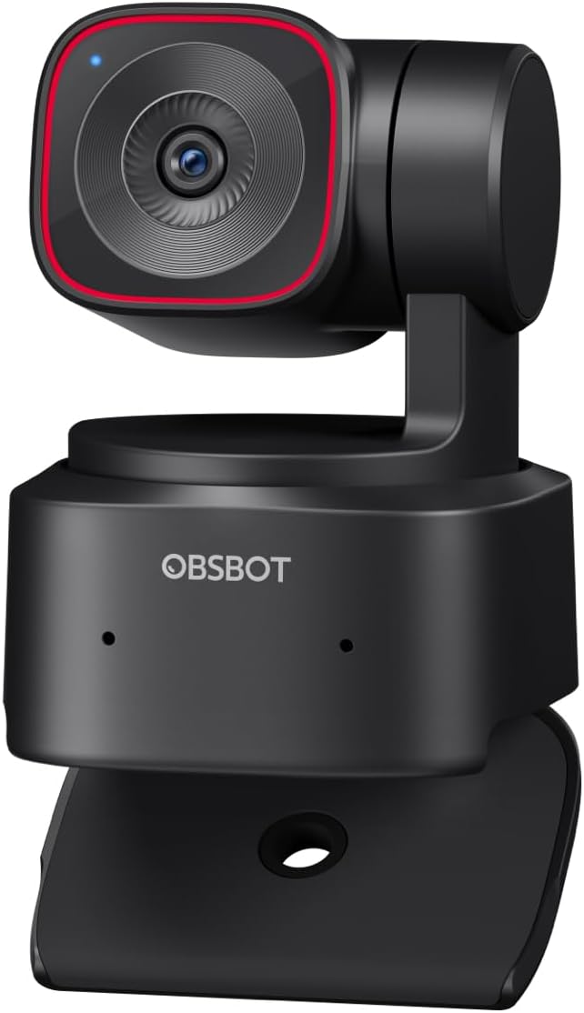 OBSBOT Tiny 2 Lite 4K Webcam for PC AI Tracking PTZ Streaming Camera with 1/2 Sensor Gesture Control 60 FPS HDR Microphones Web Camera for Desktop Computer Laptop Meeting Video Calls etc.
