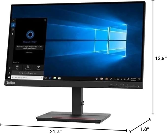 Lenovo ThinkVision S24e-20 24 Class Full HD LCD Monitor - 16:9 - Raven Black