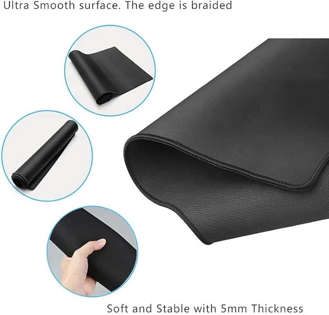 [60 x 30] Extra-Large Mouse Pads Gaming mat - Enhance Gaming Experience with The Massive Battle mat Waterproof Easy-Clean and Lint-Free Desk mat Perfect for PC Game Tables (Black 4XL)