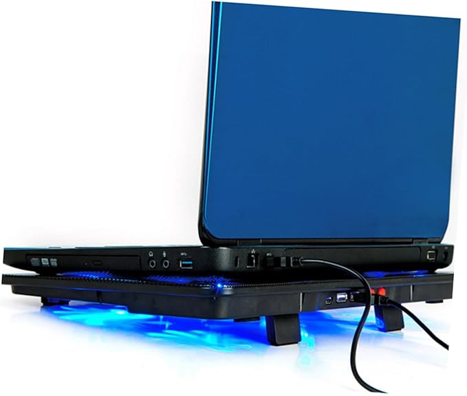 NUOBESTY Laptop Cooling Pad Quiet Fans for Gaming and Office Use Black Cooler for Enhanced Performance and Heat Dissipation
