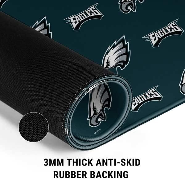 Skinit Large Gaming Mouse Pad - Officially Licensed NFL Philadelphia Eagles Blitz Series Design with Stitched Edges Waterproof Non-Slip Rubber Base Desk Mat for Keyboard &amp Mouse