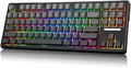DELUX KM87PRO 80% Wireless Mechanical Gaming Keyboard 87 Swappable Keys Customizable TKL Keyboard Side Printed PBT Keycaps Pre-Lubed Linear Switches RGB Backlit 2.4GHz/BT5.0/Wired for PC Laptop