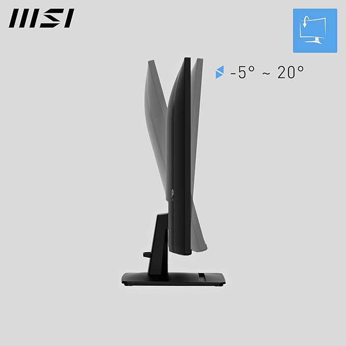 msi PRO MP271A E2 27-inch IPS 1920 x 1080 (FHD) Gaming Office Monitor 120Hz Free-Sync HDMI DisplayPort VGA Port VESA Mountable Tilt Speaker 4-Side Slim Bezel 1ms Black