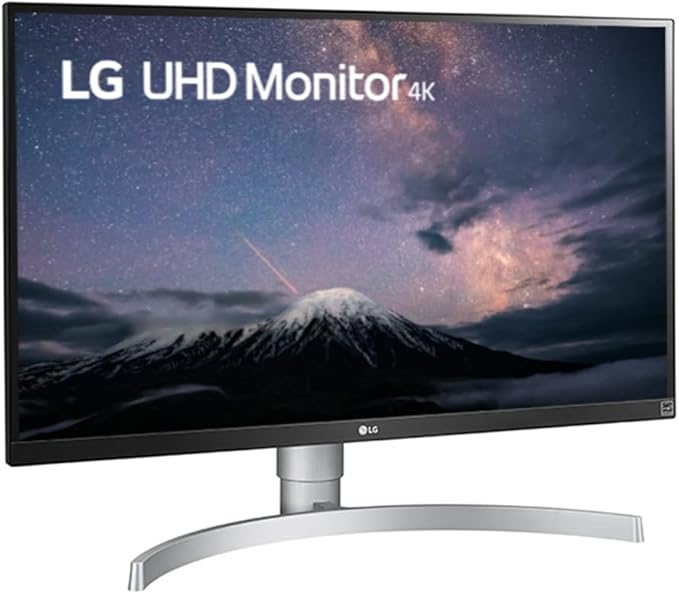 LG 27UL650-W Monitor 27 4K UHD (3840 x 2160) IPS Display VESA DisplayHDR 400 sRGB 99% Color Gamut Radeon FreeSync 3-Side Virtually Borderless Display- White