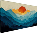 Mouse Pad XXL Sunset Mountain Gaming Mousepad 35.4x15.7x0.12 inch Mousepad with Stitched Edgeswith Non-Slip Rubber Base Improved Precision and Speed Waterproof Protector Desk Accessories 5-ZG20