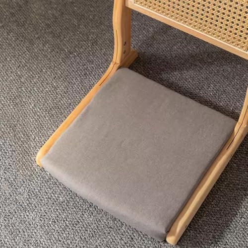BTZHY Floor Chair Floor Chair Folding Rattan Chairs with backrest Bay Window Chairs Chairs Without Legs Portable Chair Made of Solid Wood Floors