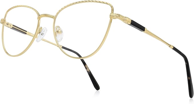 RB. Pilot Retro Cateye Reading Glasses for Women Blue Light Blocking Computer Glasses Spring Hinge Readers