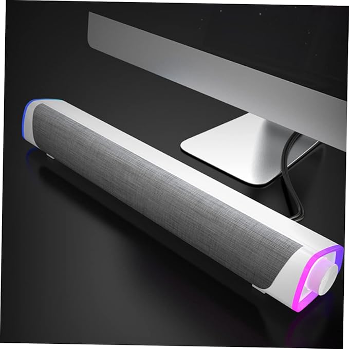 Mikikit Household Dual Speaker Sound Bar Wired Computer and Tablet Compact Design for Desktop Use Enhanced Stereo