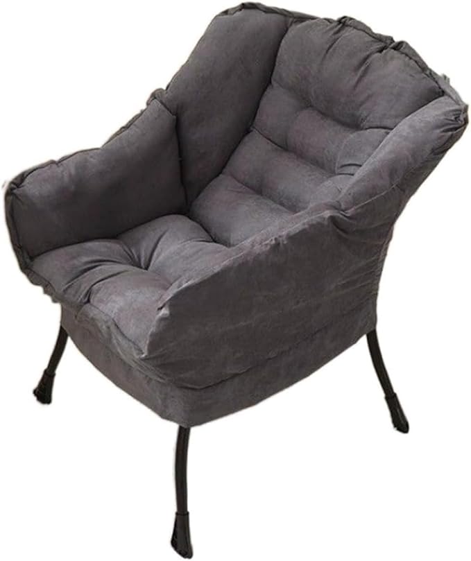 Gaming Chair Computer Chair Sofa Wholesale Armchair Bedroom Comfortable Chair Armchair Chair (Color : Tq Dark Gray Suede L)