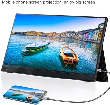 16in Portable Monitor 2560x1600 HDR Ultra Thin Display 178° Full View Support Phone Projection Mirror Screen Usage External Touchscreen for Phone Computer Gaming