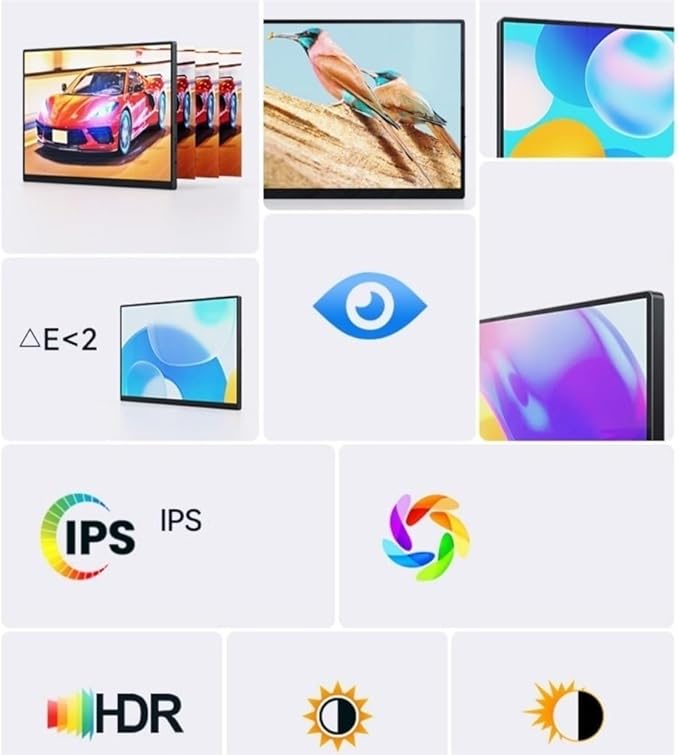 Portable Laptop Monitor 1080P IPS Portable Monitor External Laptop Secondary Screen 60hz Extended Gaming Display