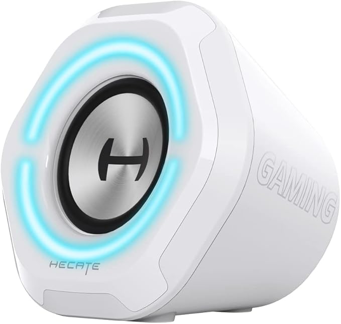 Edifier G1000 USB Computer SpeakersUSB-Powered Bluetooth 5.3 PC Gaming Speaker for Desktop Laptop and Mobile Phone 3.5mm Aux Wireless Input RGB Lights White