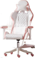 Computer Chair Chairs Gaming Chair Ergonomic Leather Chair Home Office Comfortable Game Swivel Chair Gamer Live Computer Chair Chair (Color : White)
