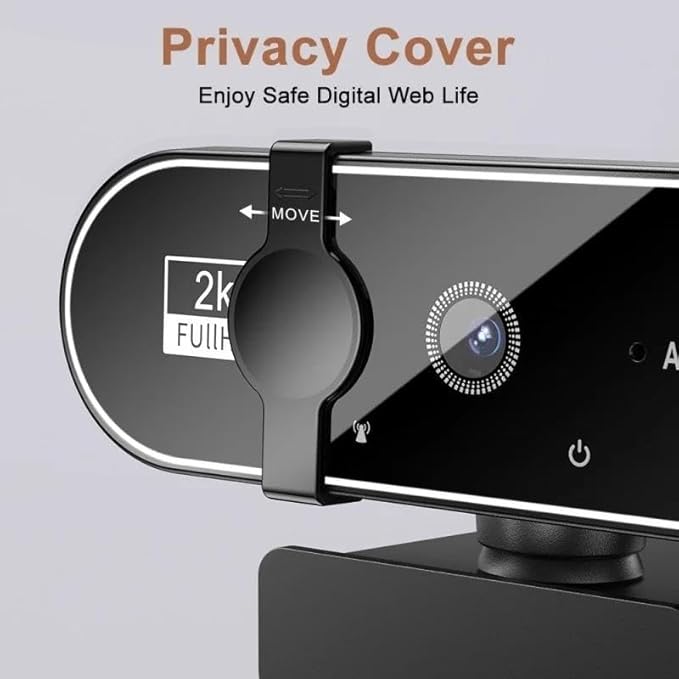 4K Webcam Video Camera 2K Autofocus Streaming Web Cam with Microphone Full HD 1080P Webcams for PC/Computer/Laptop(2k)