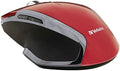 Verbatim 2.4G Wireless 6-Button LED Ergonomic Deluxe Mouse - Computer Mouse with Nano Receiver for Mac and PC – Red