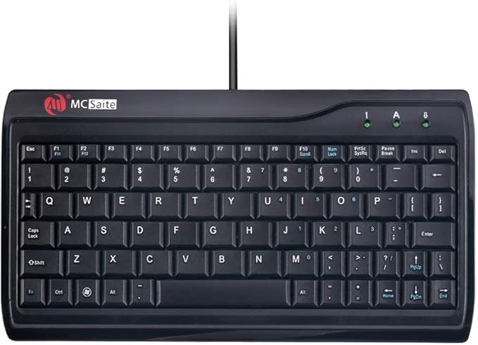 Super Mini Wired Keyboard MCSaite Full Size 78 Keys Keypad Small Portable Fit with Professional or Industrial Use for Computer Laptop Mac Notebook