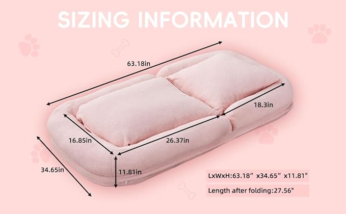 Folding Sofa Chair with 5 Adjustable Positions Plush Floor Lounge Chair for Gaming Meditation and Relaxation (Pink EPU)