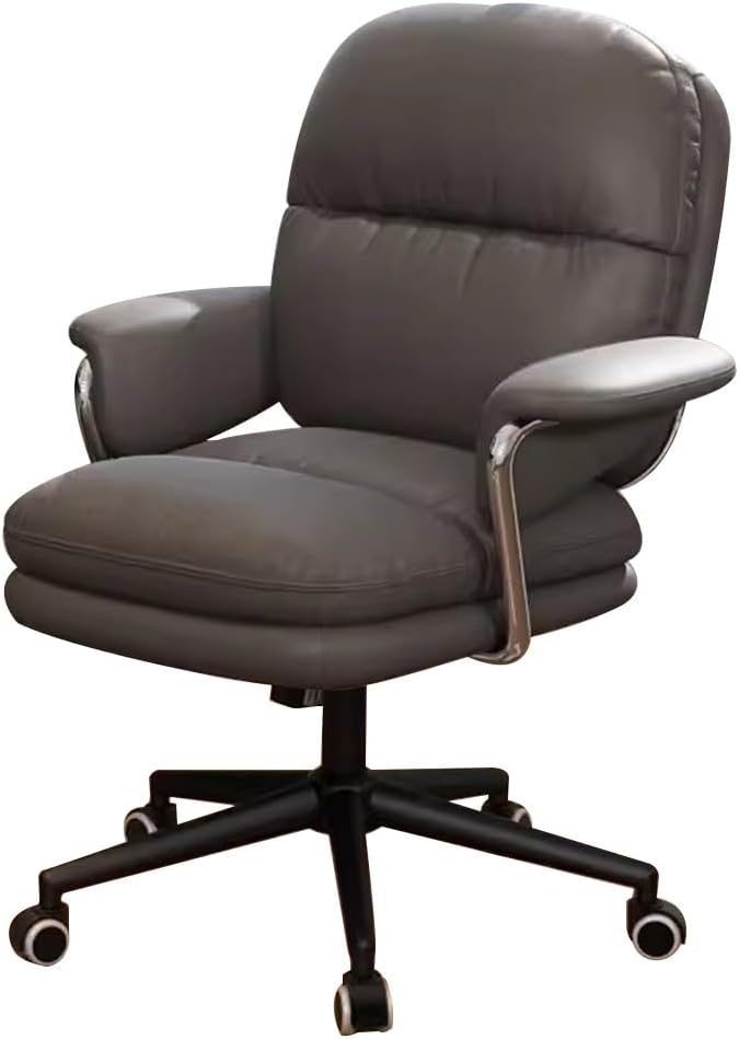 KITCISSL Computer Gaming Chair Video Game Chairs Office Desk Chair for Bedroom Accent Chairs Lift Makeup Chair Dormitory Swivel Office Chair for Living Room Home Office (Color : Dark Gray C)