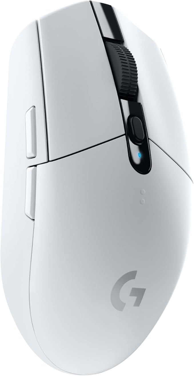 Logitech G305 Lightspeed Wireless Gaming Mouse Hero Sensor 12000 DPI Lightweight 6 Programmable Buttons 250h Battery On-Board Memory Compatible with PC Mac - White