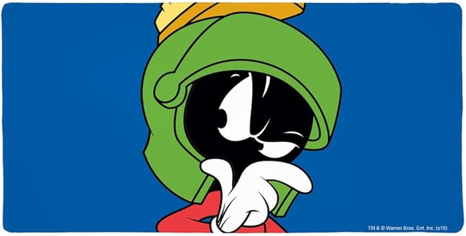Looney Tunes Marvin The Martian Large Gaming Mouse Pad Desk Mat with Stitched Edges Non-Slip Base for Gamer Home and Office 31.5 x 15.7