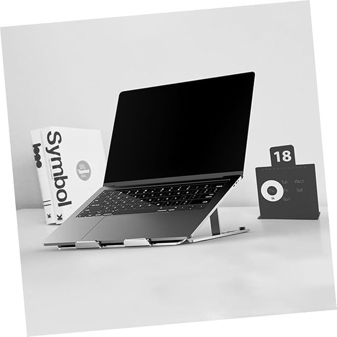 Veemoon Aluminum Alloy Adjustable Laptop Cooler Stand with Quiet LED Fan Ventilated Cooling Pad for Gaming and Office Use Compatible to 17.3-inch Laptops Silver