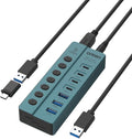 Onten OTN - 5317S 7 - Port USB 3.0 Hub 5Gbps High - Speed Data Transfer Independent Switches Wide Compatibility for Laptop Pad Phone Game Console