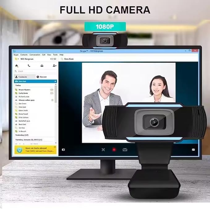 TruVoice Voicepro 10 Headset and Webcam Bundle (Includes Single Ear USB Headset and 1080P Webcam) All-in-One Combination