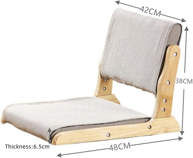 Office Chair Gaming Chair Computer Chair Chair Seat with Cushion Living Room Balcony Window Foldable Tatami Chair with Back Support Floor