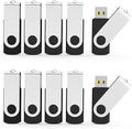 Aiibe 2GB Flash Drives 20 Pack 2GB USB Flash Drive Bulk USB 2.0 Thumb Drives Swivel Zip Drive (2 GB Black)