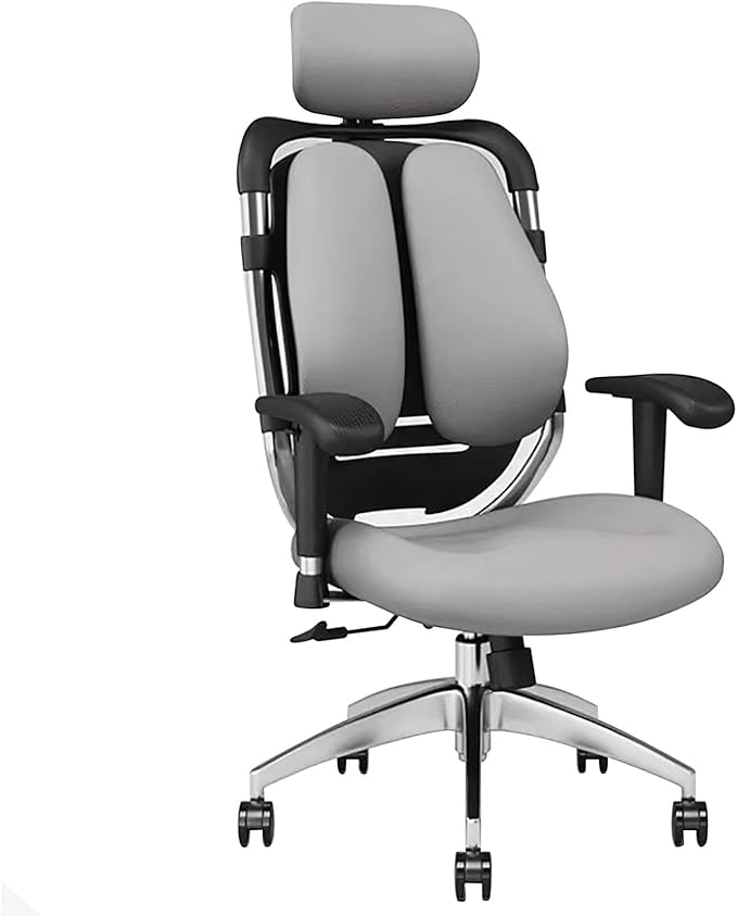 JSWHYBD Gaming Chair with Footrest Office Chair High Back Ergonomic Computer Chair with Lumbar Support Task Chair Reclining Computer Chair Gaming Video Gray
